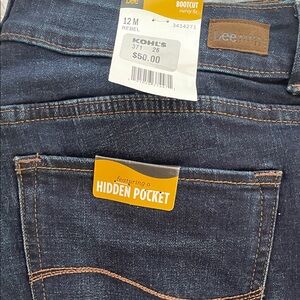Lee Womens Dark Blue Bootcut Jeans size 12M Curvy fit